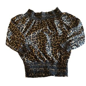 Michael Kors Leopard Print Blouse Size‎ Small